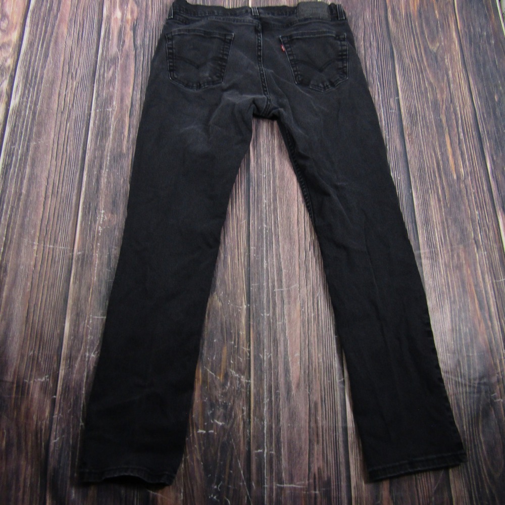 Levi's 511 Slim Fit Jeans Mens 34x32 Black Stretch Denim 04511-1907 - Picture 6 of 9